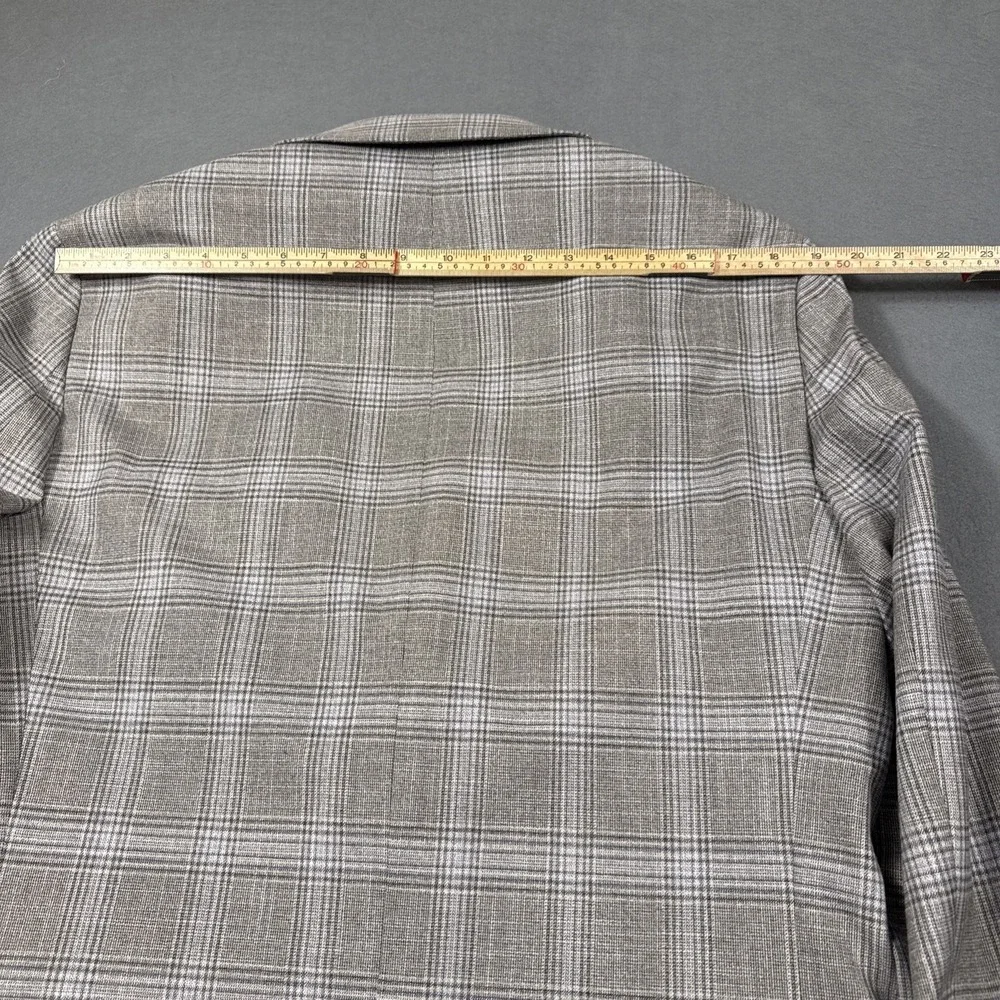 CHAPS Ralph Lauren Men's Gray‎ Glen Plaid Jacket 100% Wool Sport Blazer Size 42L